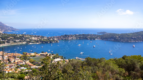 Saint-Jean-Cap-Ferrat peninsula view on French Riviera coastline, Provence-Alpes-Côte, France, Europe.