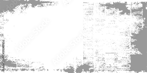 Abstract grunge background featuring a vintage black frame with ink splashes and floral paint stains on a dirty paper texture vector illustration