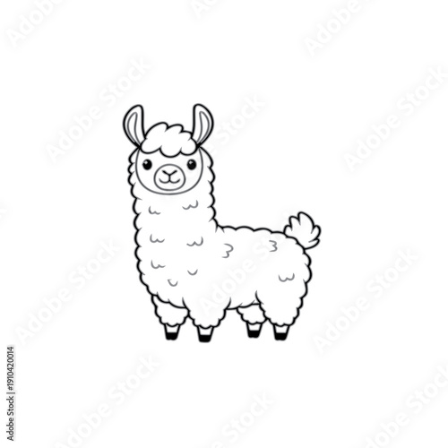 Cute Llama Illustration