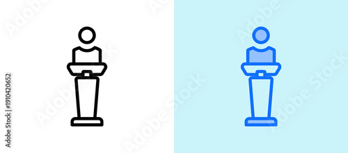 Lectern whitegreen icon