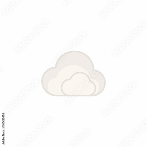 icon of a cloudy sky, isolated on white background