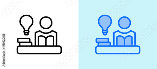 Studying whitegreen icon