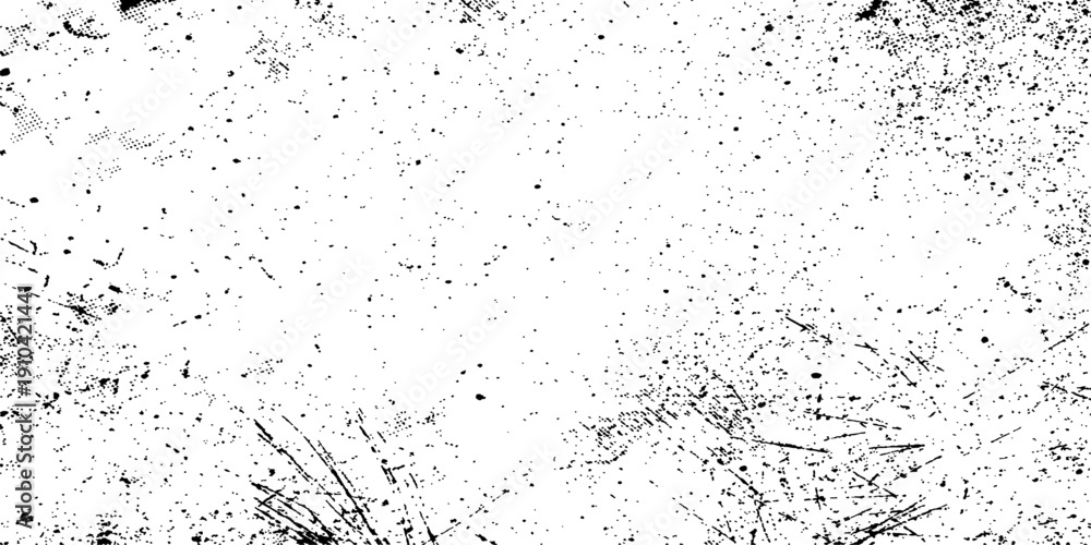 Fototapeta premium Abstract grunge background with black and white paint texture featuring liquid ink drops and wet rain splashes on a dirty glass window pattern