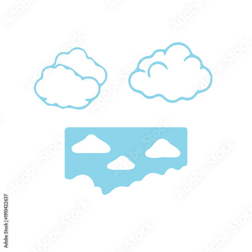 Cloud Sketch: Delicate strokes create a sky scene, evoking a sense of tranquility and lightheartedness. A whimsical representation of the sky.