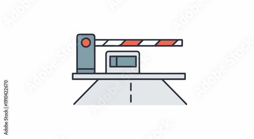 Automatic parking barrier gate icon for traffic and access control themes.