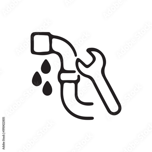 Leaky Pipe Repair: A graphic representation of a leaky pipe being repaired with a wrench, emphasizing the importance of maintenance and the consequences of neglect.