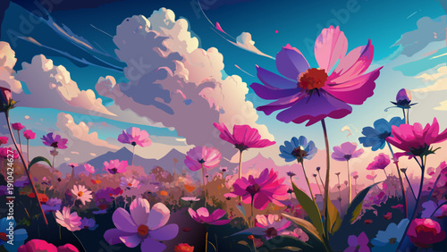 flowers in the sky