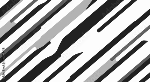 Abstract diagonal stripes in black, white, and shades of gray
