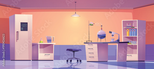 Chemical lab for science research, experiments