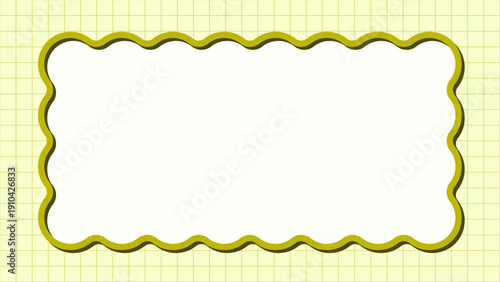グリッド×ウネウネフレーム　イエロー