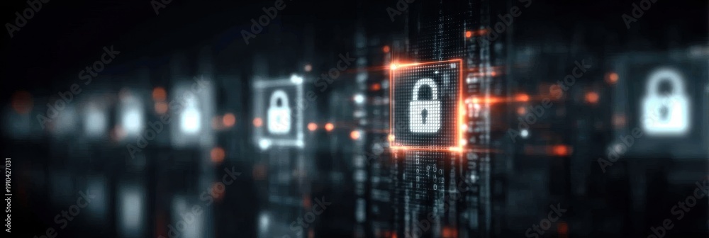 Fototapeta premium A scalable network architecture integrates firewall security controls to remain secure from emerging threat scenarios and minimize financial risk through proactive protection