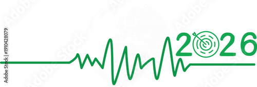 Graphic illustration depicting the entry into 2026 and looking ahead.