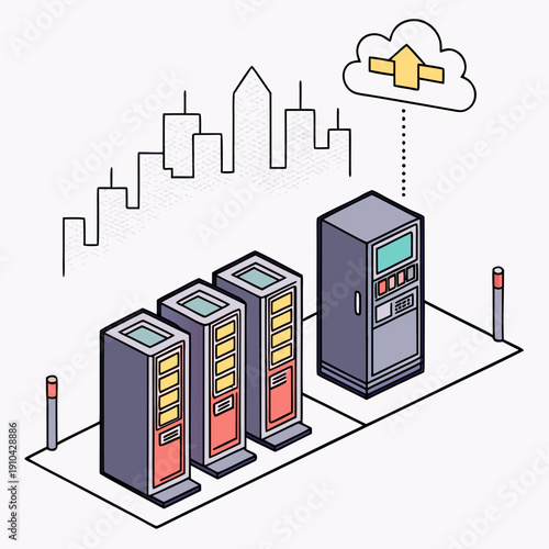 Edge computing nodes processing data locally, visualized as interconnected devices for decentralized network management.
