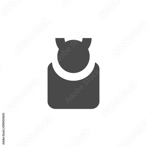 Flat vector design in grayscale. Avatar, user profile, person icon, gender-neutral silhouette, profile picture. User login or authentication icon, person symbol.