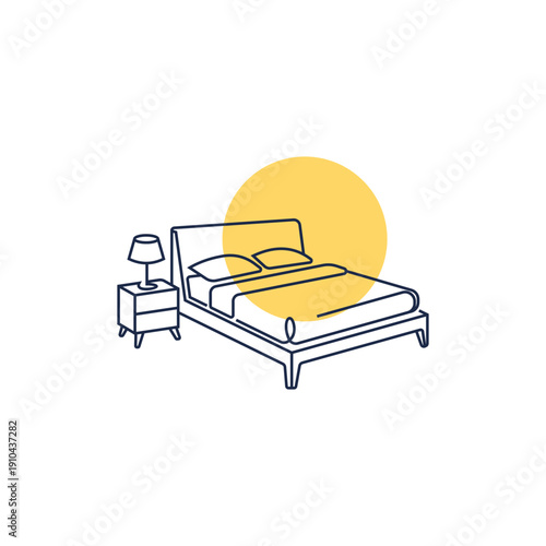 Minimalist Furniture and Interior Design Logo with Modern Line Art Furniture Symbols