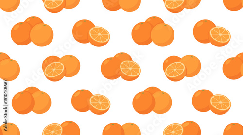 Sliced Oranges Pattern Background.
