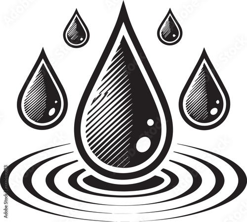 water drop vactor and icon 