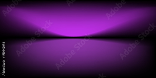 Abstract gradient podium background. Violet, purple and lilac empty 3d studio backdrop. Clean scene for product presentation mockup template. Vector illustration.