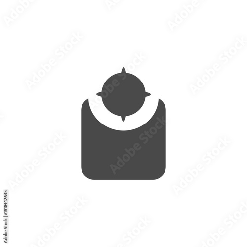 Flat vector design in grayscale. Avatar, user profile, person icon, gender-neutral silhouette, profile picture. User login or authentication icon, person symbol.