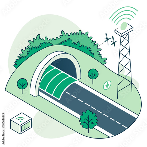 Smart green tunnel infrastructure featuring innovative energy harvesting technology