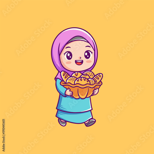 Girl Eating Skewered Food