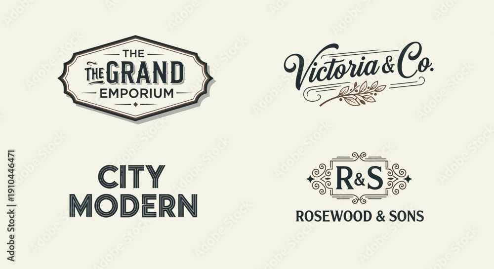 Obraz premium Premium collection of vintage retro labels and vector quality badges featuring elegant ribbon frames, stickers, and stamps for professional business logo design