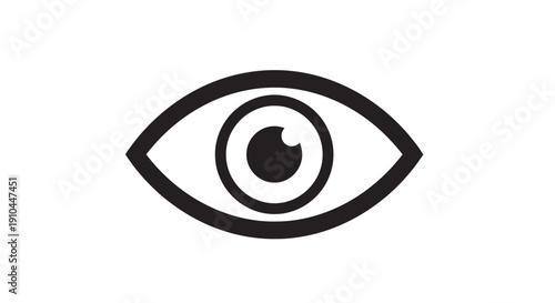 eye icon, vision symbol, sight, looking, observation, focus