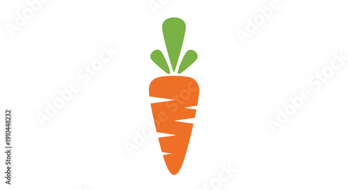 Vibrant vector illustration of a single fresh carrot on white background