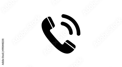 phone icon, black telephone symbol, call concept, communication