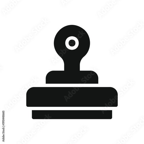 Silhouette of a rubber stamp isolated on transparent background