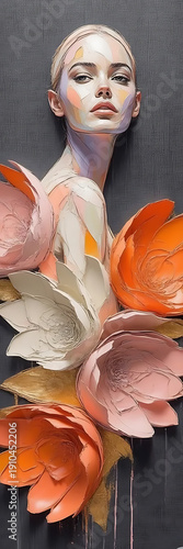 The style blends elements of painting and paper art