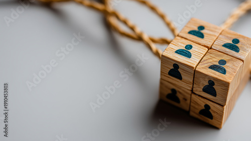Teamwork and Connection Human Resources Concept