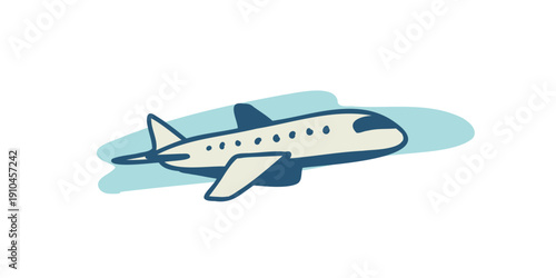 airplane flying in clear sky illustration