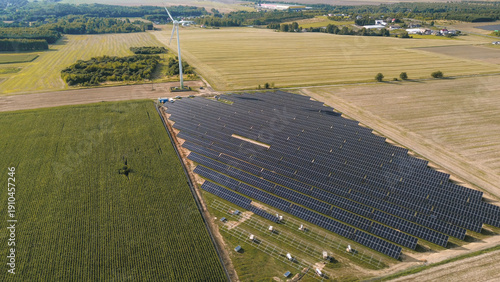 Wallpaper Mural Green energy construction in agricultural fields Torontodigital.ca