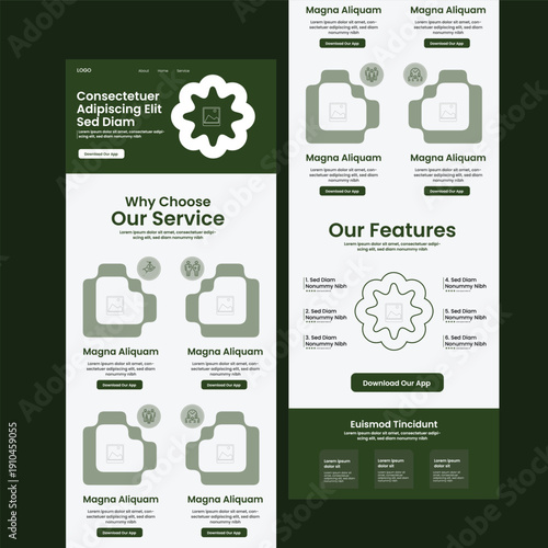 B2B E-newsletter email marketing template l Landing Page Layout l Consultation Medical Healthcare Wellness Service