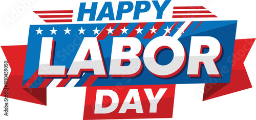 Happy labor day american holiday graphic design