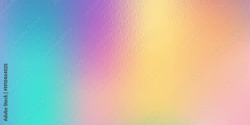 Fototapeta premium Holographic blue foil background with flowing liquid texture and rainbow gradient light effects creating abstract crystal-like patterns for modern design projects. Vector illustration.