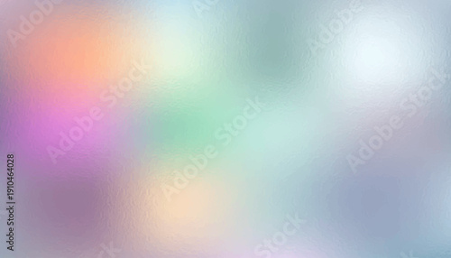 Abstract hologram with silk-like gradient flow and crystal texture featuring pastel rainbow colors ideal for modern posters, banners, and business templates. Vector illustration.