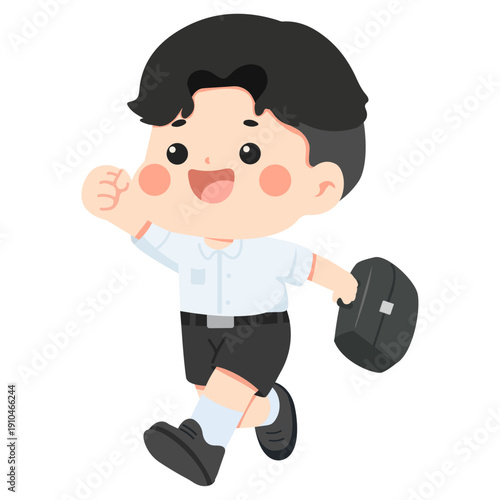 Student Running with bag