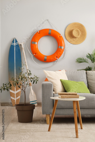 Interior of modern living r...