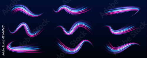 Neon spirals twisting in vibrant colors on a dark canvas. Energy flows through glowing lines. Futuristic digital patterns shine brightly.