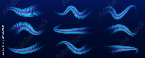 Futuristic glowing lines form a complex neon network. Energy pulses along curves and angles. A high-tech cyber pattern emerges vividly.