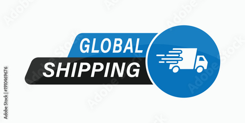 Global Shipping Icon Flat