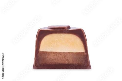 Chocolate candy on a white isolated background
