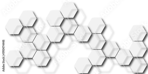 Futuristic White Hexagonal Grid Design with Balanced Honeycomb Geometric Layout
Luxury Mesh Cell Texture Background with Modern Technology Style