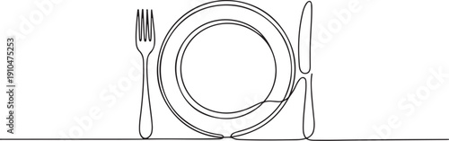 Modern Abstract Restaurant Logo Vector Illustration
