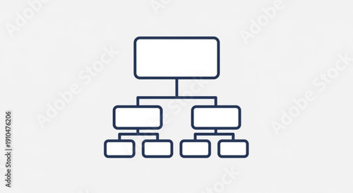 Organizational chart diagram with hierarchical structure and multiple levels of management