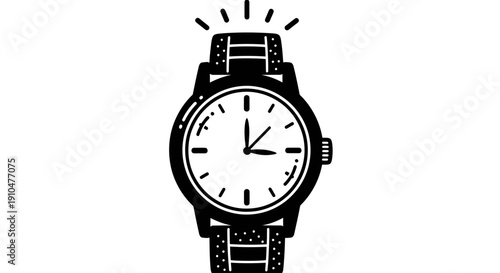 Classic Analog Wristwatch with Gleaming Details.