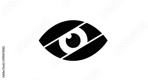 abstract eye logo design, vision symbol