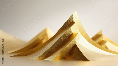 Golden Peaks: Abstracted mo...